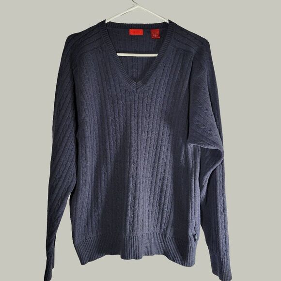 Izod Other - Izod Mens Sweater V Neck Blue Long Sleeve Size XL